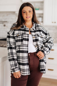 Thumbnail for Kate Plaid Jacket in Black & White