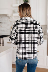 Thumbnail for Kate Plaid Jacket in Black & White