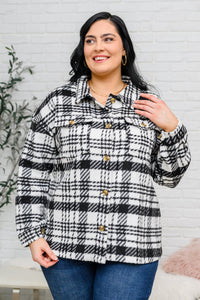 Thumbnail for Kate Plaid Jacket in Black & White