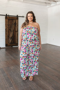 Thumbnail for Life of the Party Floral Jumpsuit in Green