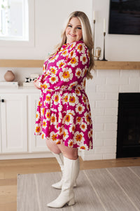 Thumbnail for Magnificently Mod Floral Shirt Dress