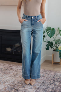 Thumbnail for Mindy Mid Rise Wide Leg Jeans