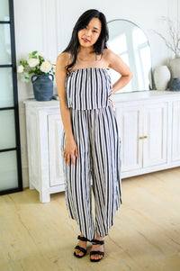 Thumbnail for Modern Stripes Sleeveless Jumpsuit