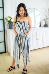 Thumbnail for Modern Stripes Sleeveless Jumpsuit