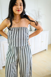 Thumbnail for Modern Stripes Sleeveless Jumpsuit