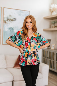 Thumbnail for Pretty in Paradise Floral Blouse