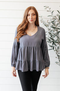 Thumbnail for Sassy Swing Top in Charcoal