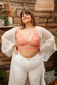 Thumbnail for So This is Love Bralette in Coral Haze