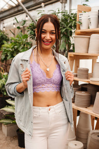 Thumbnail for So This is Love Bralette in Lavender