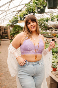 Thumbnail for So This is Love Bralette in Lavender