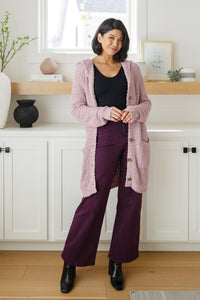 Thumbnail for Petunia High Rise Wide Leg Jeans in Plum