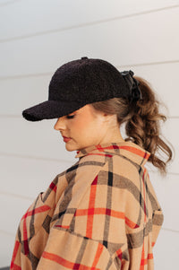 Thumbnail for Lyla Sherpa Ball Cap in Black