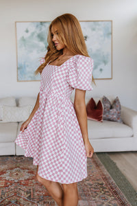 Thumbnail for The Moment Checkered Babydoll Dress