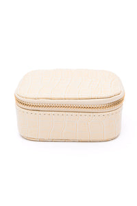 Thumbnail for Travel Jewelry Case in Cream Snakeskin