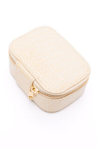 Thumbnail for Travel Jewelry Case in Cream Snakeskin