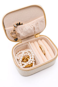 Thumbnail for Travel Jewelry Case in Cream Snakeskin