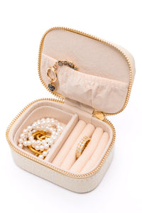 Thumbnail for Travel Jewelry Case in Cream Snakeskin