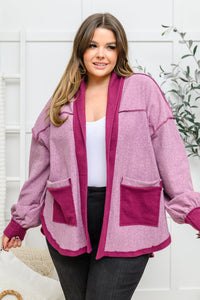 Thumbnail for Two Hearts Jacket In Plum