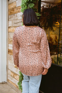 Thumbnail for Vivian Satin Blouse in Rose Gold