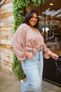 Thumbnail for Vivian Satin Blouse in Rose Gold