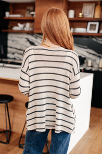 Thumbnail for Weekend Adventure Striped Longline Cardigan