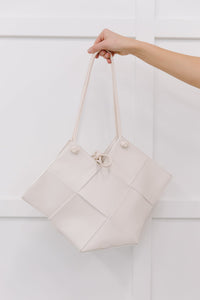 Thumbnail for Woven Tote in White