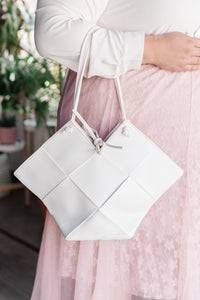 Thumbnail for Woven Tote in White