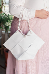 Thumbnail for Woven Tote in White