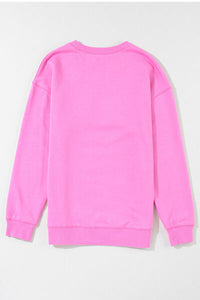 Thumbnail for MAMA Round Neck Dropped Shoulder Sweatshirt