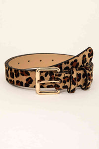 Thumbnail for Leopard PU Leather Belt