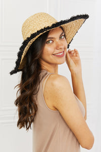 Thumbnail for Fame Sunshine Straw Fringe Hat