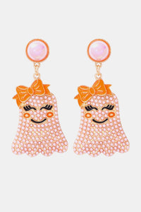 Thumbnail for Smiling Ghost Shape Synthetic Pearl Earrings