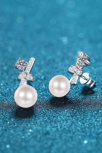 Thumbnail for Pearl Moissanite Stud Earrings