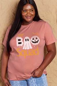 Thumbnail for Simply Love Full Size BOO SQUAD Graphic Cotton T-Shirt