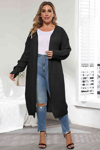 Thumbnail for Plus Size Open Front Long Sleeve Cardigan