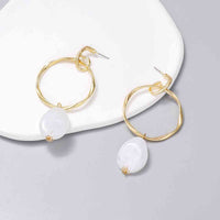 Thumbnail for Alloy & Rhinestone Hoop Drop Earrings