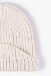 Thumbnail for Distressed Rib-Knit Beanie