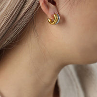 Thumbnail for 18K Gold-Plated C-Hoop Earrings