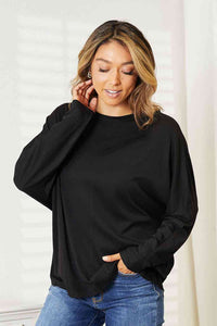 Thumbnail for Double Take Seam Detail Round Neck Long Sleeve Top