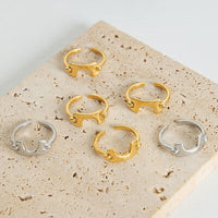 Thumbnail for 18K Gold-Plated Irregular Open Ring