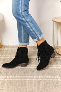 Thumbnail for Legend Women's Fringe Cowboy Western Ankle Boots