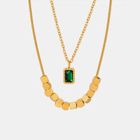 Thumbnail for 18K Gold-Plated Double-Layered Necklace