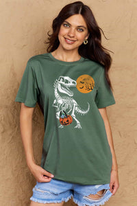 Thumbnail for Simply Love Full Size Dinosaur Skeleton Graphic Cotton T-Shirt