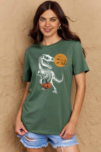 Thumbnail for Simply Love Full Size Dinosaur Skeleton Graphic Cotton T-Shirt