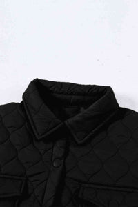 Thumbnail for Snap Down Collared Winter Coat