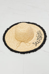 Thumbnail for Fame Sunshine Straw Fringe Hat