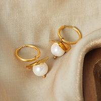 Thumbnail for 18K Gold-Plated Bead Dangle Earrings