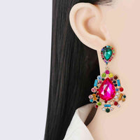 Thumbnail for Teardrop Shape Rhinestone Alloy Dangle Earrings