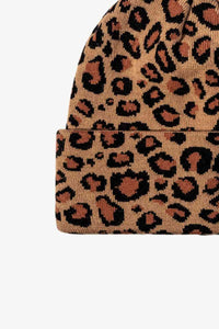 Thumbnail for Leopard Pattern Cuffed Beanie