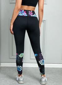 Thumbnail for Printed Wide Waistband Active Leggings